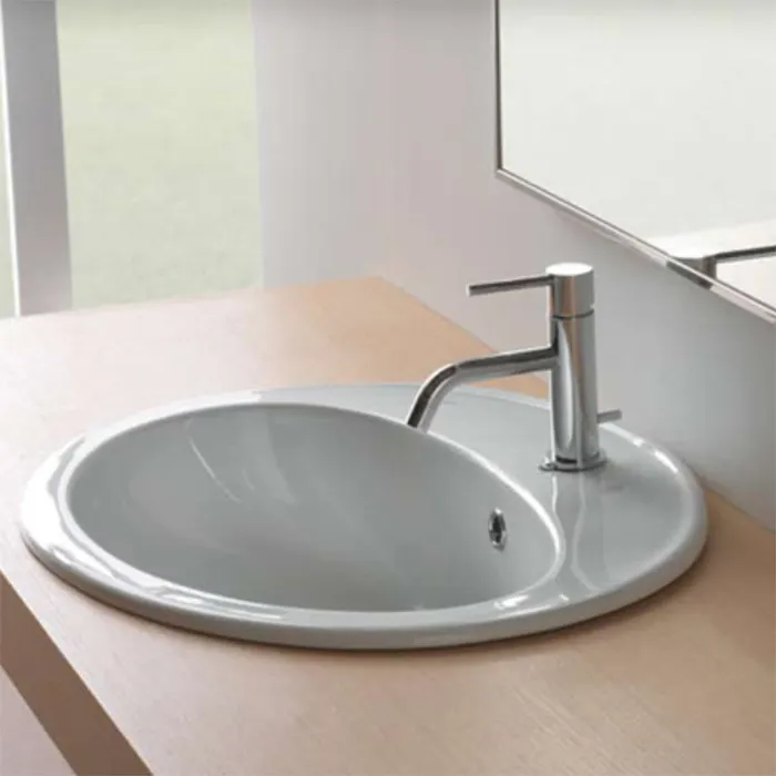 Товар: Раковина GLOBO LAVARREDO встраиваемая сверху с одним отверстием MINORI цвет белый VA017BI - фото 2 Раковина GLOBO LAVARREDO встраиваемая сверху с одним отверстием MINORI цвет белый VA017BI — фото 2, Раковины