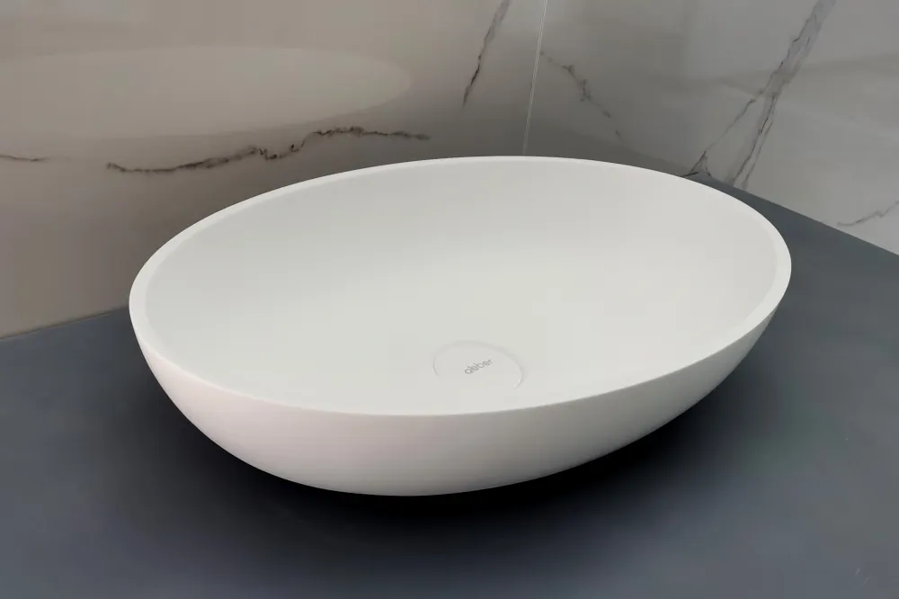 Товар: Раковина накладная ABBER Stein AS2635 белая матовая - фото 4 Раковина накладная ABBER Stein AS2635 белая матовая — фото 4, Раковины накладные