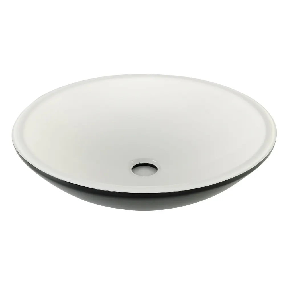 Товар: ARENA Раковина накладная круглая D46 см, белая/черная, ГЛЯНЦЕВАЯ 31567 - фото 4 ARENA Раковина накладная круглая D46 см, белая/черная, ГЛЯНЦЕВАЯ 31567 — фото 4, Раковины накладные