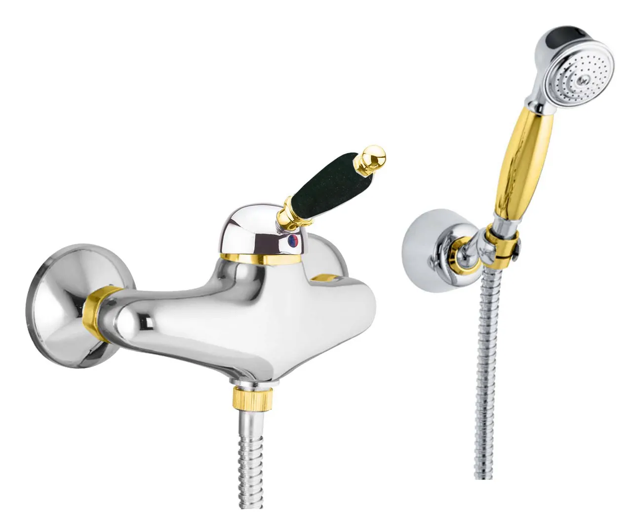 Товар: Смеситель для душа Fiore IMPERIAL BLACK 89CO5127, хром/золото - фото 1 Смеситель для душа Fiore IMPERIAL BLACK 89CO5127, хром/золото — фото 1, Смеситель для душа