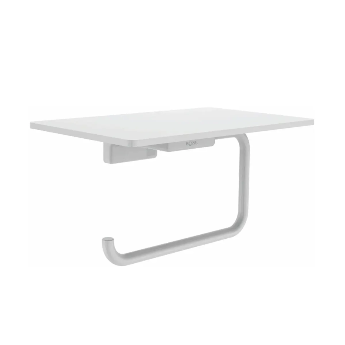 Держатель для туалетной бумаги с полочкой Rose RG1805C, белый — фото 1, Держатели туалетной бумаги