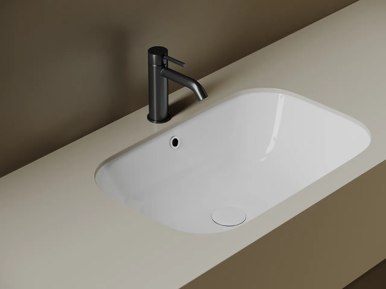 Раковина встраиваемая снизу Ceramicanova Era, c отверстием слива - перелива, 610x405x190мм, белый, арт.CN15007 — фото 4, Раковины встраиваемые снизу