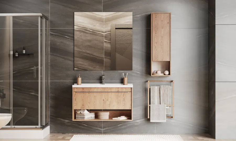 Товар: Зеркало АЛЬМА 100, прямоугольное 1A287902A3010 - фото 5 Зеркало АЛЬМА 100, прямоугольное 1A287902A3010 — фото 5, Зеркала в ванную комнату