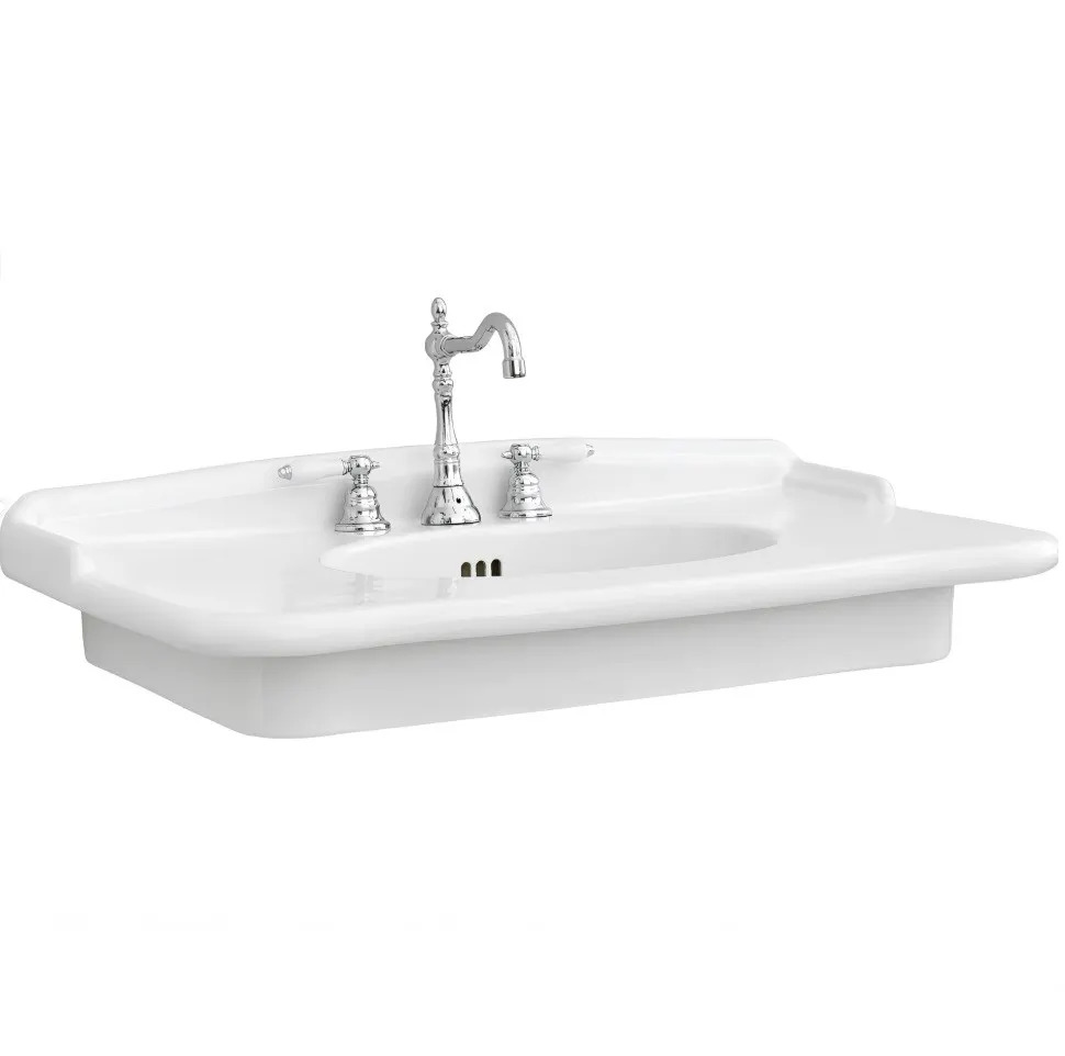 Товар: Раковина Artceram Hermitage под консоль с одним отверстием цвет белый HEL005 01 00 - фото 4 Раковина Artceram Hermitage под консоль с одним отверстием цвет белый HEL005 01 00 — фото 4, Раковины накладные