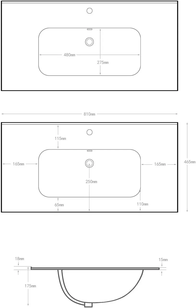 Раковина Aquanet Flat 80 белая матовая 00330431 — фото 7, Раковины