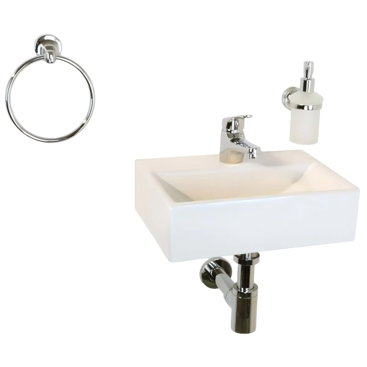 Раковина маленькая GS, 36,5x25x10,5 cm, белая керамика 32576 — фото 6, Раковины