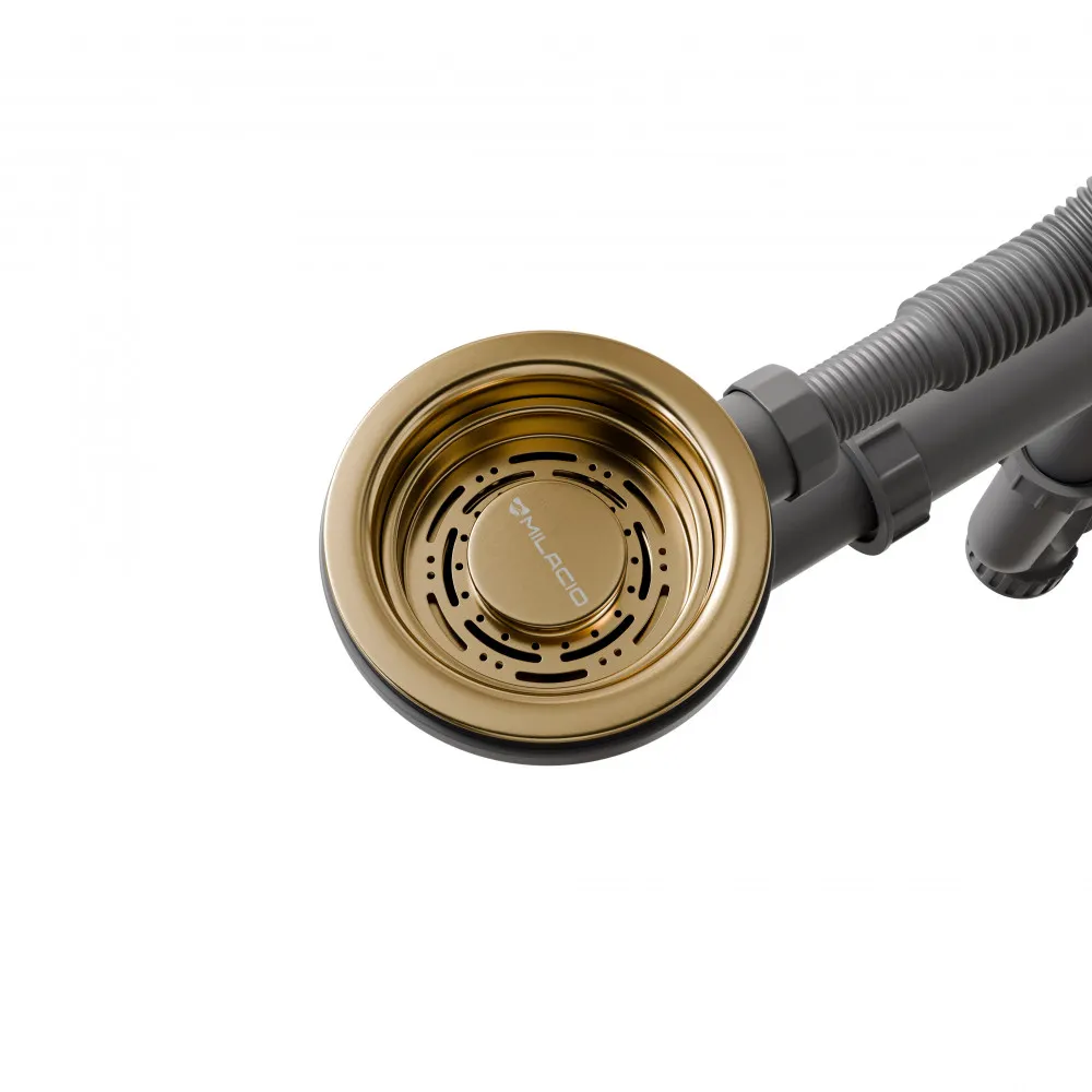 Товар: Арматура сливная MILACIO MCU.015.GD брашированное золото - фото 2 Арматура сливная MILACIO MCU.015.GD брашированное золото — фото 2, Прочие комплектующие для слива и канализации