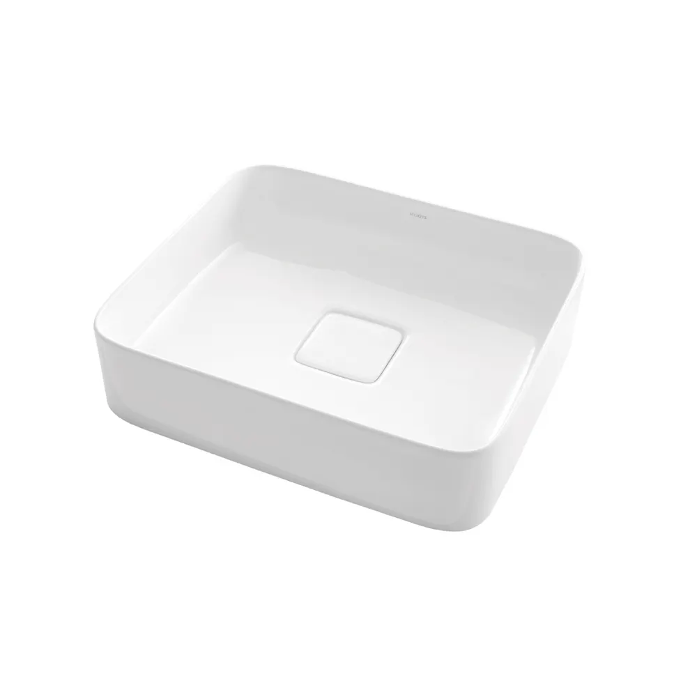 ДЖОЙ, накладной умывальник для установки на столешнице, керамический, с заглушкой сливного отверстия, 46х39х12 см, Dreja 641945 — фото 4, Раковины