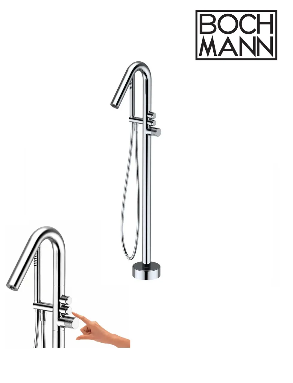 Смеситель SUV напольный для отдельностоящей ванны BOCH MANN BM10906 — фото 4, Смеситель для ванны