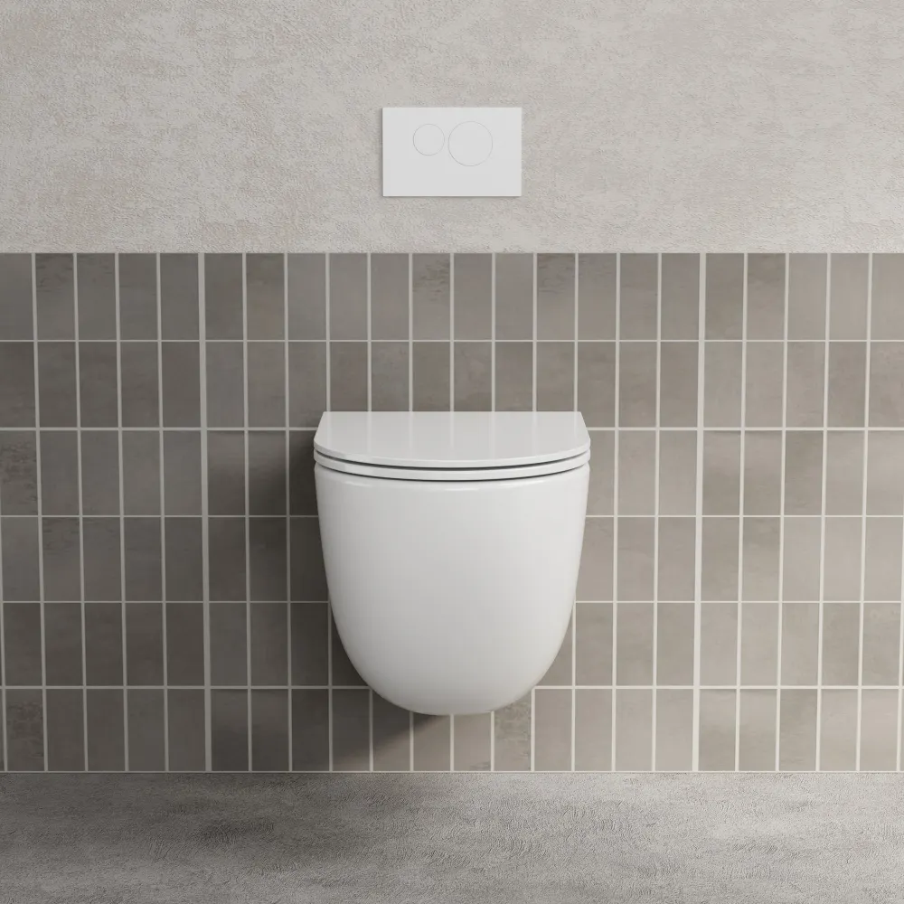 Товар: Унитаз ABBER Bequem AC1131TC подвесной белый, безободковый, смыв торнадо, с закрытым дном - фото 4 Унитаз ABBER Bequem AC1131TC подвесной белый, безободковый, смыв торнадо, с закрытым дном — фото 4, Подвесные унитазы