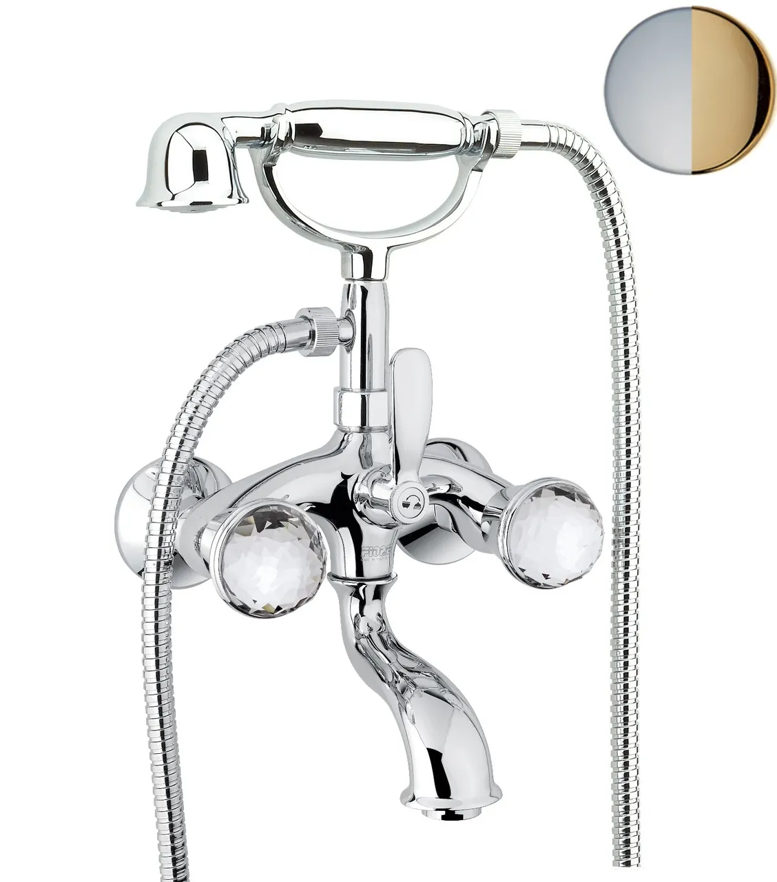 Товар: Смеситель для ванны Fiore XT SKY (SWAROVSKI®) 17CO0610, хром/золото - фото 1 Смеситель для ванны Fiore XT SKY (SWAROVSKI®) 17CO0610, хром/золото — фото 1, Смеситель для ванны