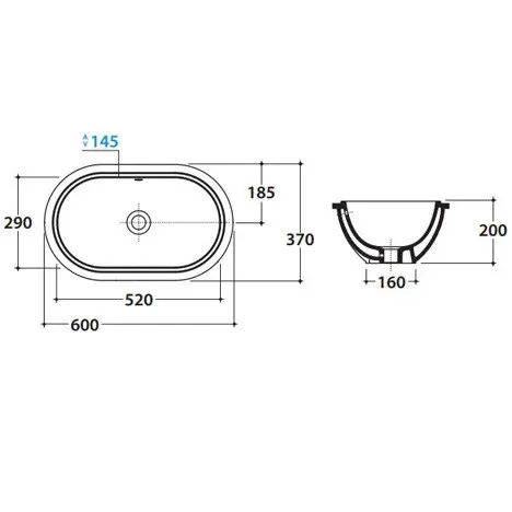 Товар: Раковина GLOBO FORTY3 под столешницу без отверстий цвет белый SC043BI - фото 3 Раковина GLOBO FORTY3 под столешницу без отверстий цвет белый SC043BI — фото 3, Раковины