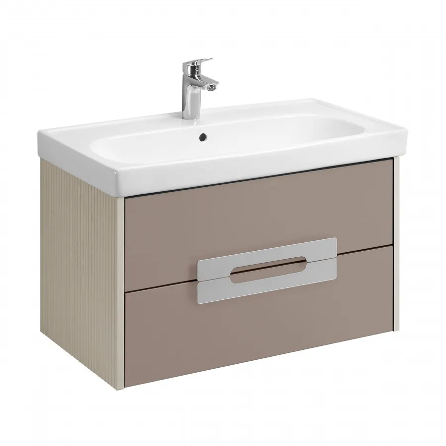 Товар: Тумба АР-ДЕКО 85, 2 ящ., кашемир (под раковину НЕО КЛАССИК 85) 1A280401DD6E0 - фото 1 Тумба АР-ДЕКО 85, 2 ящ., кашемир (под раковину НЕО КЛАССИК 85) 1A280401DD6E0 — фото 1, Тумбы под раковину