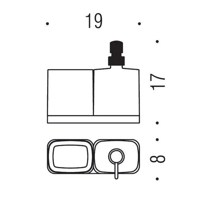 Стакан с дозатором COLOMBO DESIGN TIME W4271 настенный цвет хром — фото 2, Дозаторы