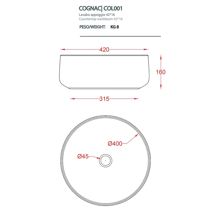 Товар: Раковина Artceram Cognac Quadro накладная без отверстий цвет белый/testa di moro COL001 01 65 - фото 2 Раковина Artceram Cognac Quadro накладная без отверстий цвет белый/testa di moro COL001 01 65 — фото 2, Раковины накладные