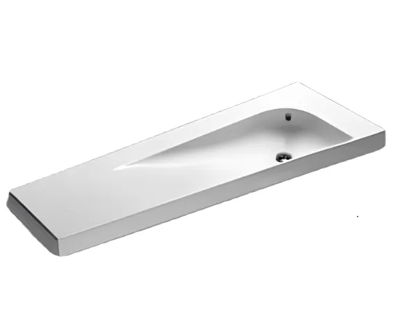 Товар: Раковина HATRIA GRANDANGOLO Y0V001 подвесная или на тумбу без отверстия с переливом цвет белый - фото 1 Раковина HATRIA GRANDANGOLO Y0V001 подвесная или на тумбу без отверстия с переливом цвет белый — фото 1, Раковины