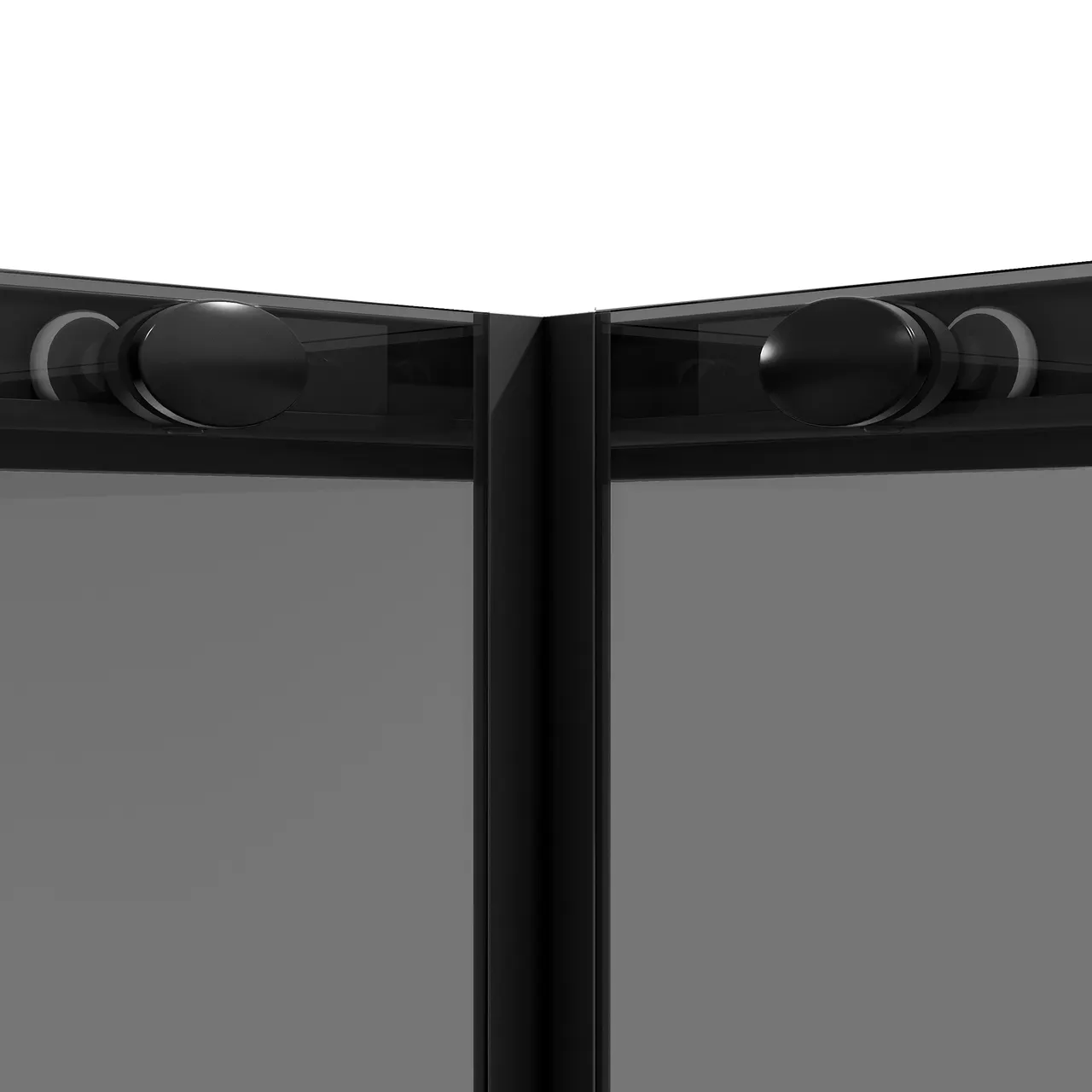 Душевое ограждение Niagara Nova NG-2829-34BLACK (90х90х195) квадрат,черный матовый,двери раздвижные,стекло тонированное,1 место — фото 9, Душевые уголки