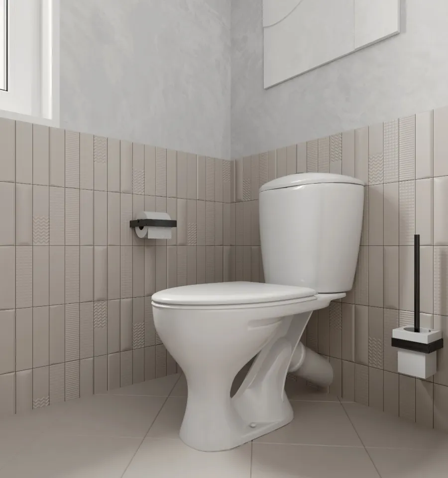 Унитаз-компакт "Версия" (комфорт) косой выпуск, с кнопочной арматурой Oliveira и сиденьем SANTERI 1P4033S0000BF — фото 6, Напольные унитазы