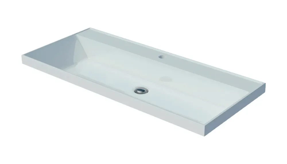 Раковина Classica 100, без перелива, белая rkCla.100-81 — фото 1, Раковины накладные