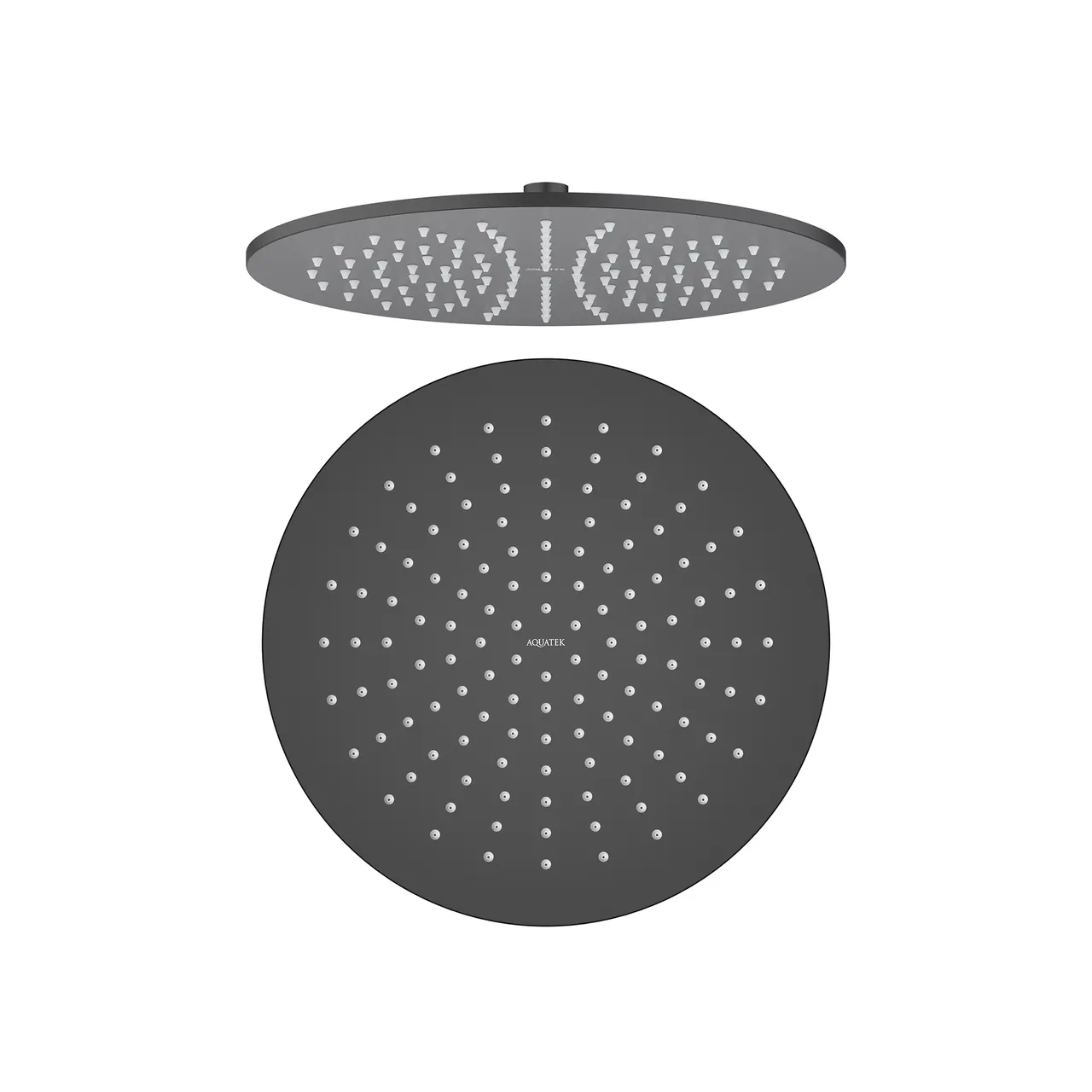 Товар: Круглый верхний душ 300*7 мм AQUATEK, матовый черный AQ2079MB - фото 2 Круглый верхний душ 300*7 мм AQUATEK, матовый черный AQ2079MB — фото 2, Верхние души