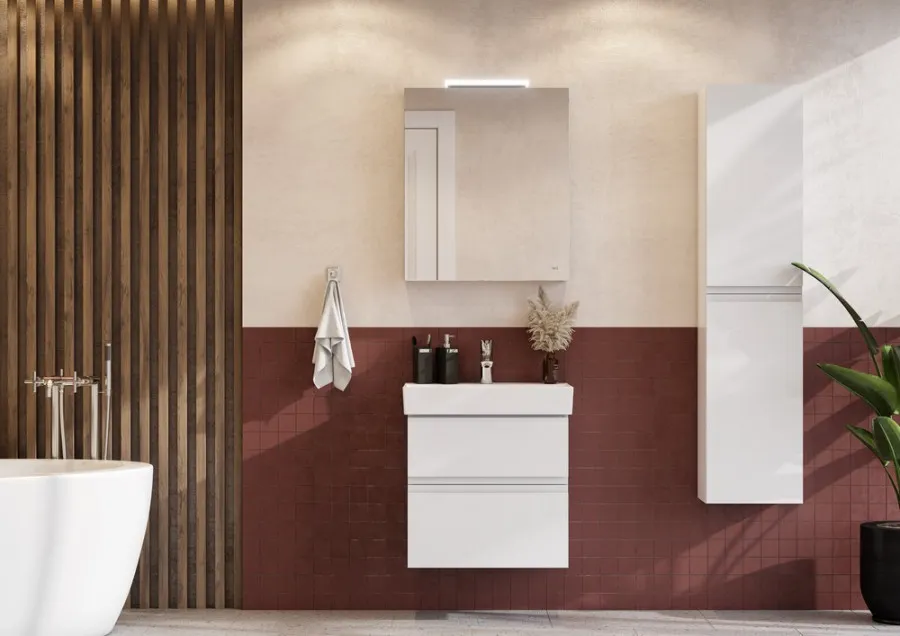 OLETA Зеркальный шкаф 60, правый, белый глянец A857646806 — фото 5, Зеркальные шкафы в ванную