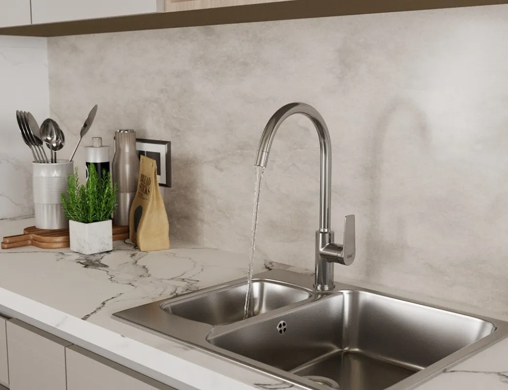 Товар: Смеситель для кухни D&K Bayern.Fürth DA1522401, хром - фото 1 Смеситель для кухни D&K Bayern.Fürth DA1522401, хром — фото 1, Смесители для кухни