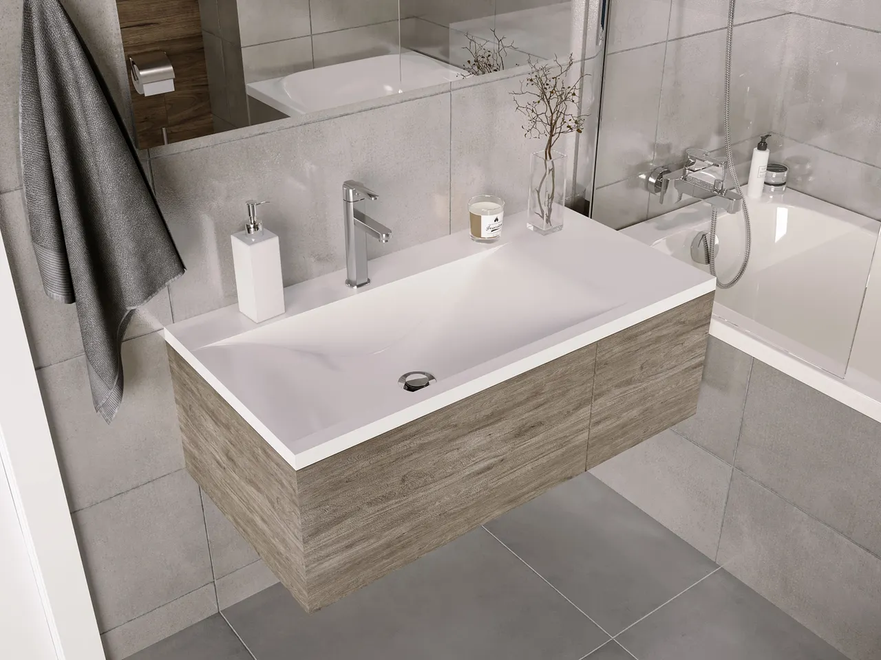 Раковина мебельная и на столешницу Pulsus 90 L 4627173210492 — фото 5, Раковины накладные