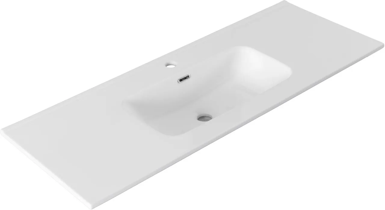 Товар: Раковина Aquanet Flat 120 белая матовая 00330427 - фото 3 Раковина Aquanet Flat 120 белая матовая 00330427 — фото 3, Раковины