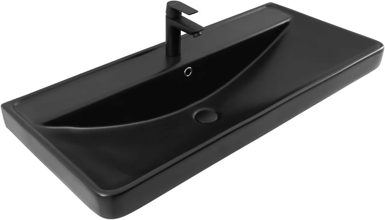 Товар: Раковина Aquanet Ирис 100 черная матовая 00329251 - фото 1 Раковина Aquanet Ирис 100 черная матовая 00329251 — фото 1, Раковины