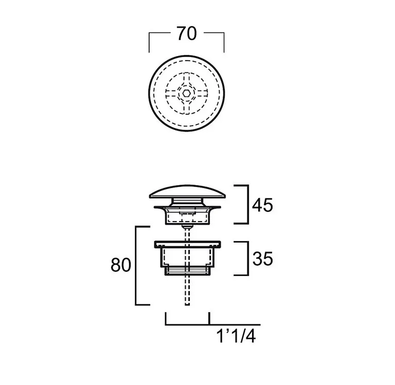 Товар: Донный клапан SIMAS цвет темно-синий матовый PLCE.NAVYMATT - фото 2 Донный клапан SIMAS цвет темно-синий матовый PLCE.NAVYMATT — фото 2, Донные клапаны