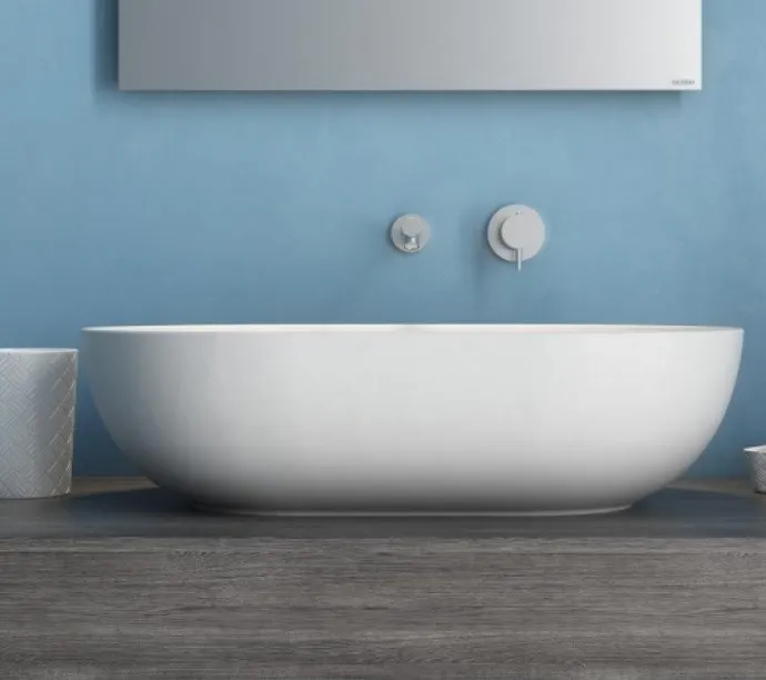 Товар: Раковина GLOBO T-EDGE накладная цвет белый матовый B6O60BO - фото 2 Раковина GLOBO T-EDGE накладная цвет белый матовый B6O60BO — фото 2, Раковины