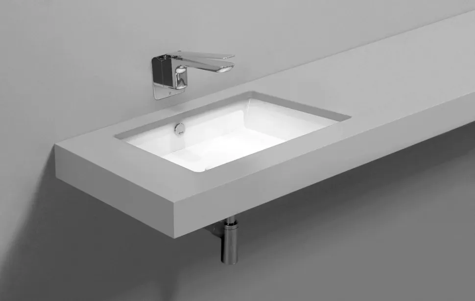 Раковина SIMAS AGILE под столешницу без отверстий цвет черный S60.NE — фото 2, Раковины встраиваемые снизу