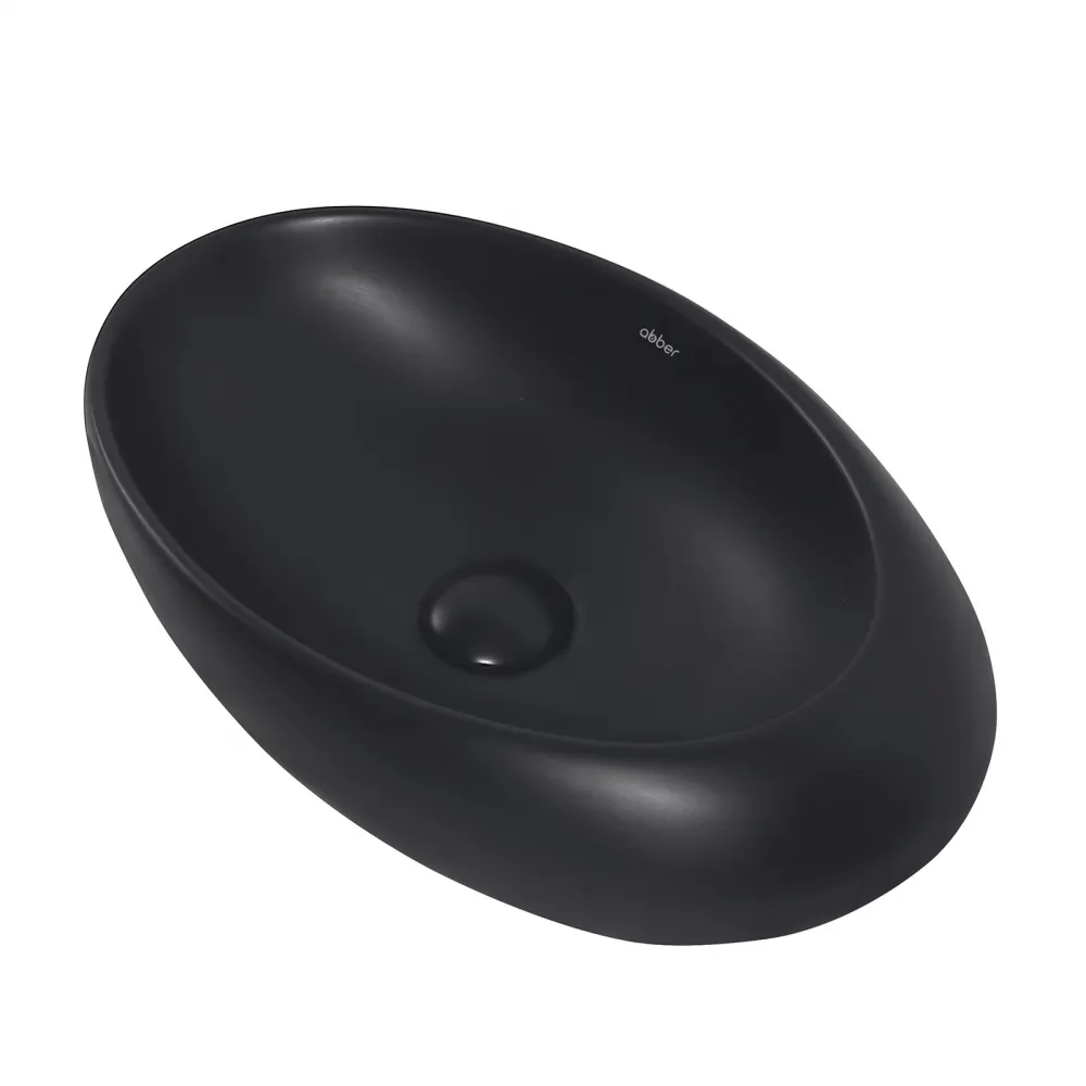 Товар: Раковина накладная ABBER Bequem AC2107MB черная матовая - фото 3 Раковина накладная ABBER Bequem AC2107MB черная матовая — фото 3, Раковины накладные