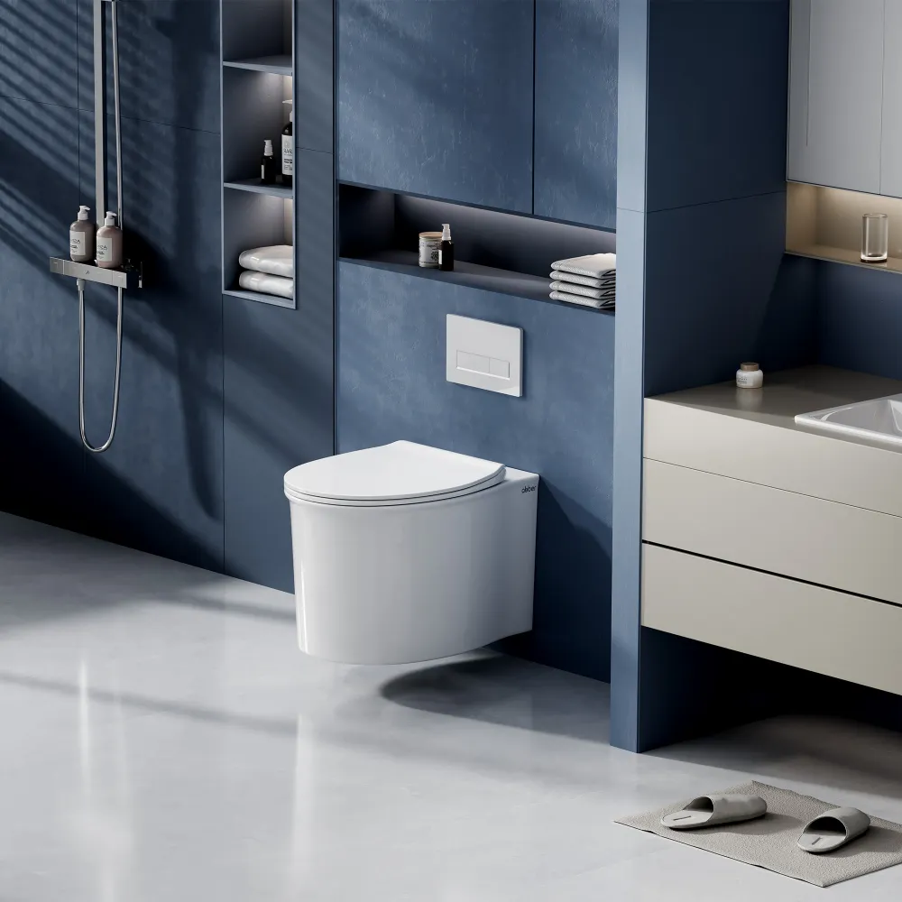 Товар: Унитаз ABBER Bequem AC1127 подвесной белый, безободковый, смыв торнадо и струйный смыв - фото 2 Унитаз ABBER Bequem AC1127 подвесной белый, безободковый, смыв торнадо и струйный смыв — фото 2, Подвесные унитазы