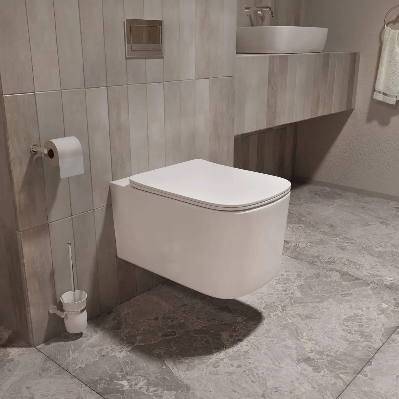 Товар: Унитаз подвесной Tornado Ultra VT1-32T, цвет белый, ультратонкое сиденье soft-close - фото 7 Унитаз подвесной Tornado Ultra VT1-32T, цвет белый, ультратонкое сиденье soft-close — фото 7, Подвесные унитазы