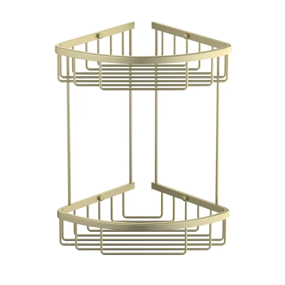 Товар: Полка угловая двойная Timo Saona 13082/17 золото матовое - фото 4 Полка угловая двойная Timo Saona 13082/17 золото матовое — фото 4, Полки для ванной и душа