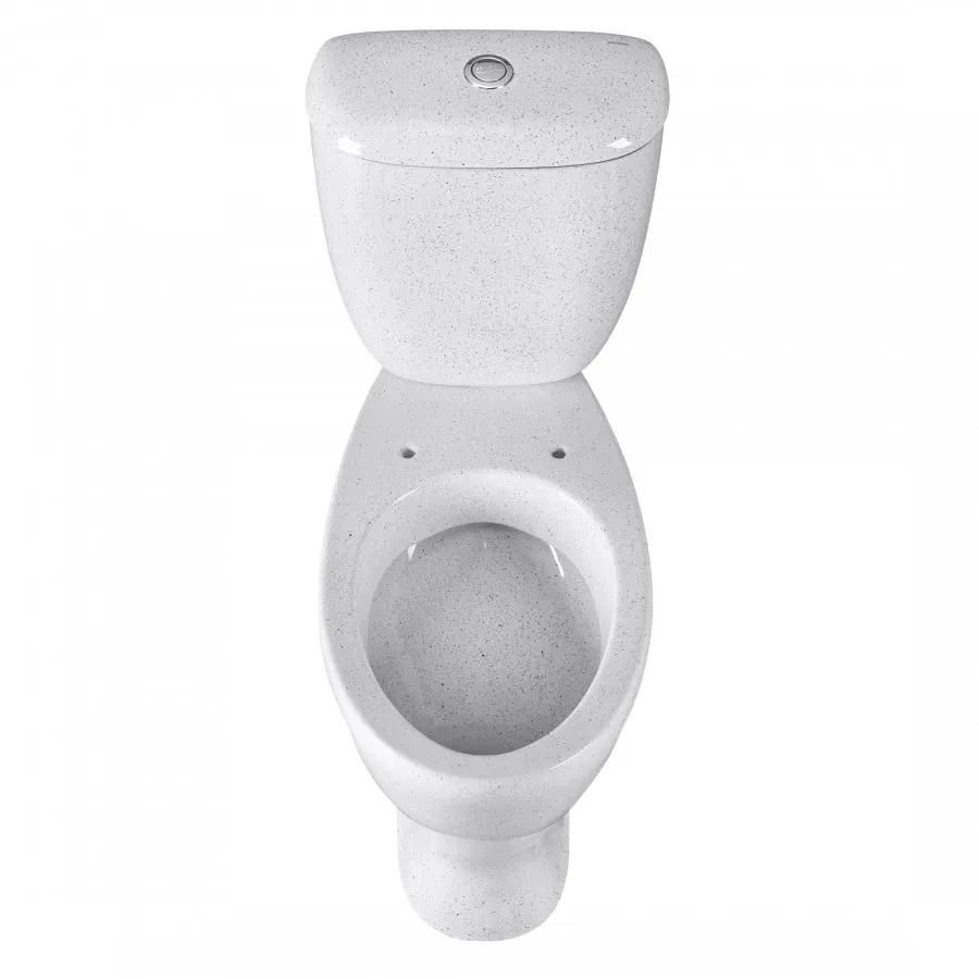 Унитаз-компакт "Воротынский" косой выпуск, с кнопочной арматурой и сиденьем, крап на белом SANTERI 1P4017S0100BF — фото 5, Напольные унитазы