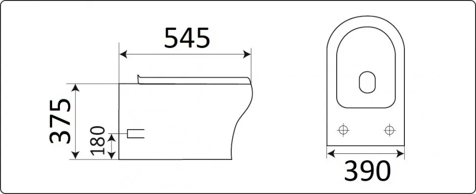 Товар: Унитаз подвесной CeramaLux CL2100 - фото 2 Унитаз подвесной CeramaLux CL2100 — фото 2, Подвесные унитазы