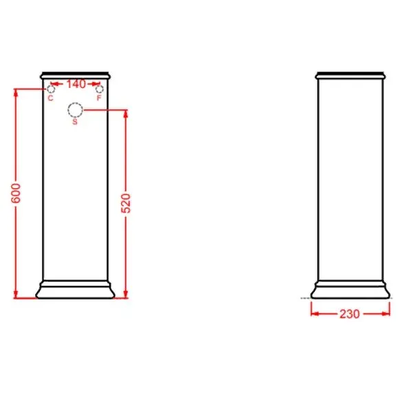 Пьедестал Artceram Civitas для раковины цвет черный CIC001 03 00 — фото 1, Раковины