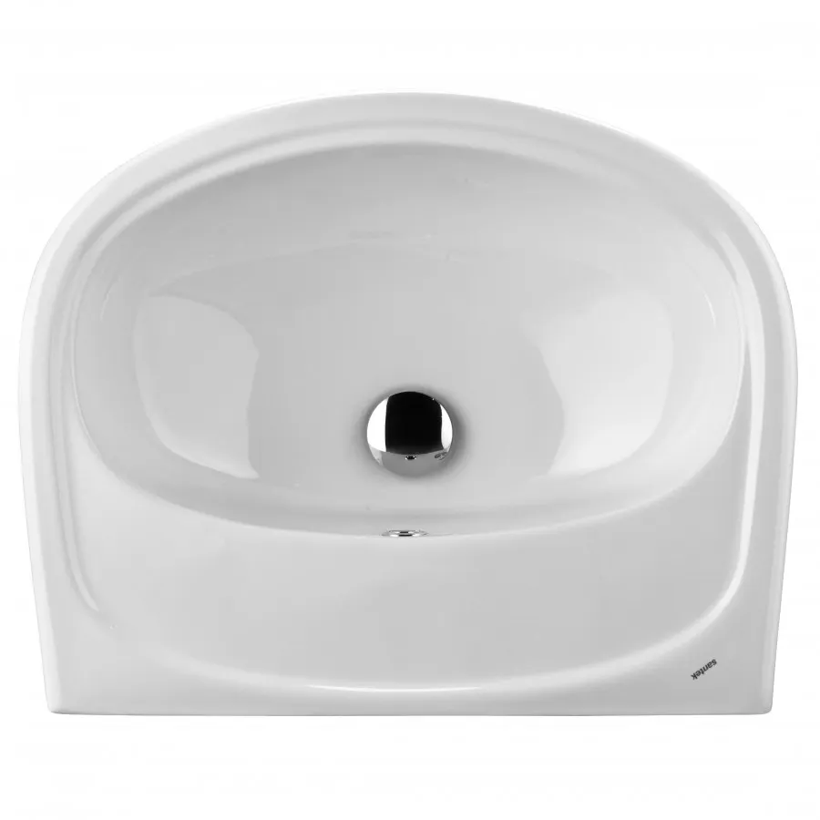 АНИМО Умывальник б/отв. 55 см.,хр.кольцо, крепление, САНТЕК 1WH110499 — фото 2, Раковины подвесные