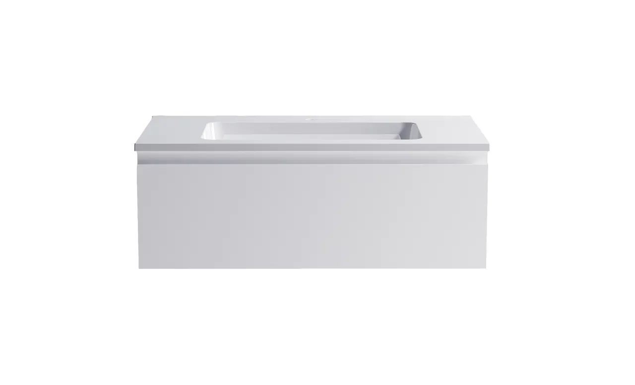 Товар: Нижний шкаф Альфа 90 с 1 ящиком белый матовый + Раковина "Альфа 90" 03060006+04010008 - фото 1 Нижний шкаф Альфа 90 с 1 ящиком белый матовый + Раковина "Альфа 90" 03060006+04010008 — фото 1, Тумбы с раковиной