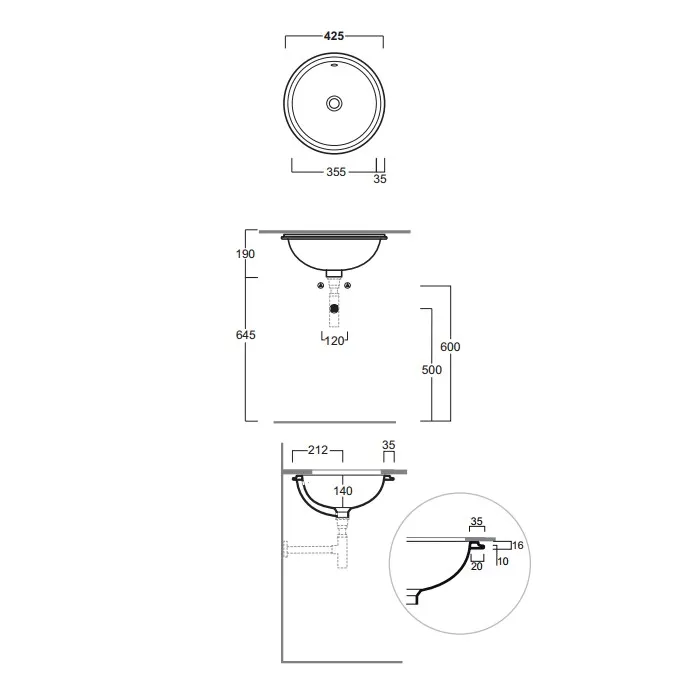 Товар: Раковина SIMAS LAVABI встраиваемая снизу без отверстий BLANCO цвет белый S54 - фото 2 Раковина SIMAS LAVABI встраиваемая снизу без отверстий BLANCO цвет белый S54 — фото 2, Раковины встраиваемые снизу