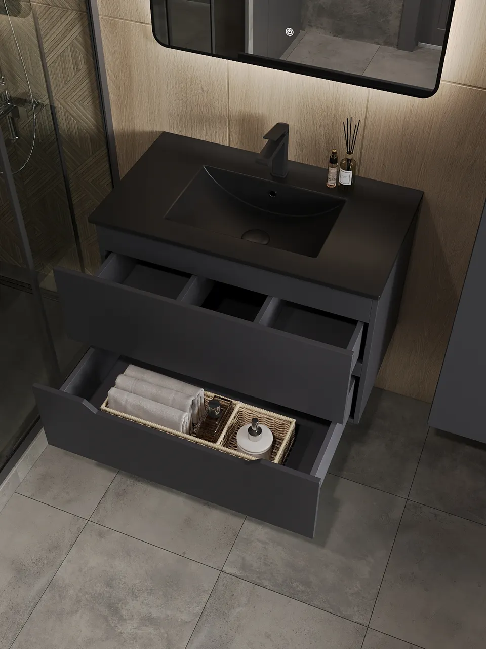 Товар: Orange B03-800B Раковина встраиваемая санфарфор, черная - фото 4 Orange B03-800B Раковина встраиваемая санфарфор, черная — фото 4, Раковины встраиваемые снизу