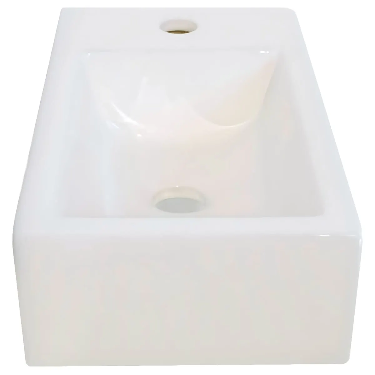 Раковина маленькая GS, 45x25x12 cm, отверстие справа. белая керамика 32577 — фото 3, Раковины