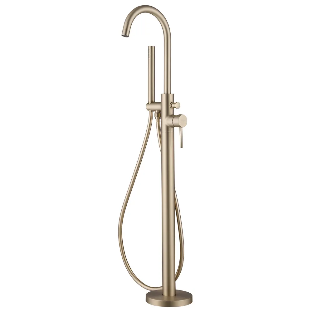 Товар: Смеситель ABBER Wasser Kreis AF8115G напольный для ванны, золото матовое - фото 1 Смеситель ABBER Wasser Kreis AF8115G напольный для ванны, золото матовое — фото 1, Смесители напольные