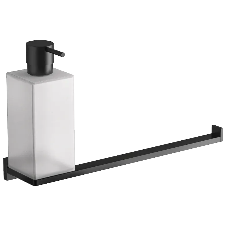 Полотенцедержатель с дозатором COLOMBO DESIGN LOOK B1674.NM настенный цвет черный матовый — фото 3, Дозаторы
