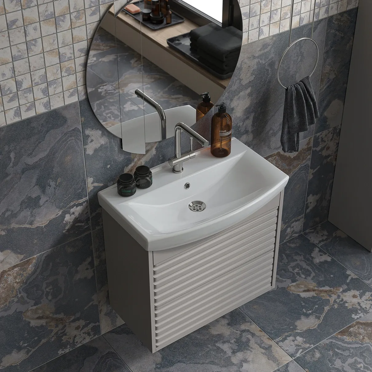 Товар: Раковина КЕРАМИН КЛЕРМОНТ 60 белый глянец CDB00029854 (4810531147244) - фото 3 Раковина КЕРАМИН КЛЕРМОНТ 60 белый глянец CDB00029854 (4810531147244) — фото 3, Раковины