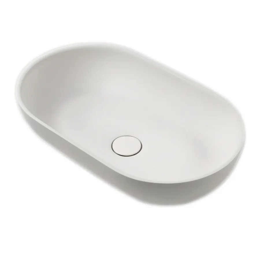 Раковина Conca 550 округлая, белый матовый, MonteBianco 20142 — фото 1, Раковины