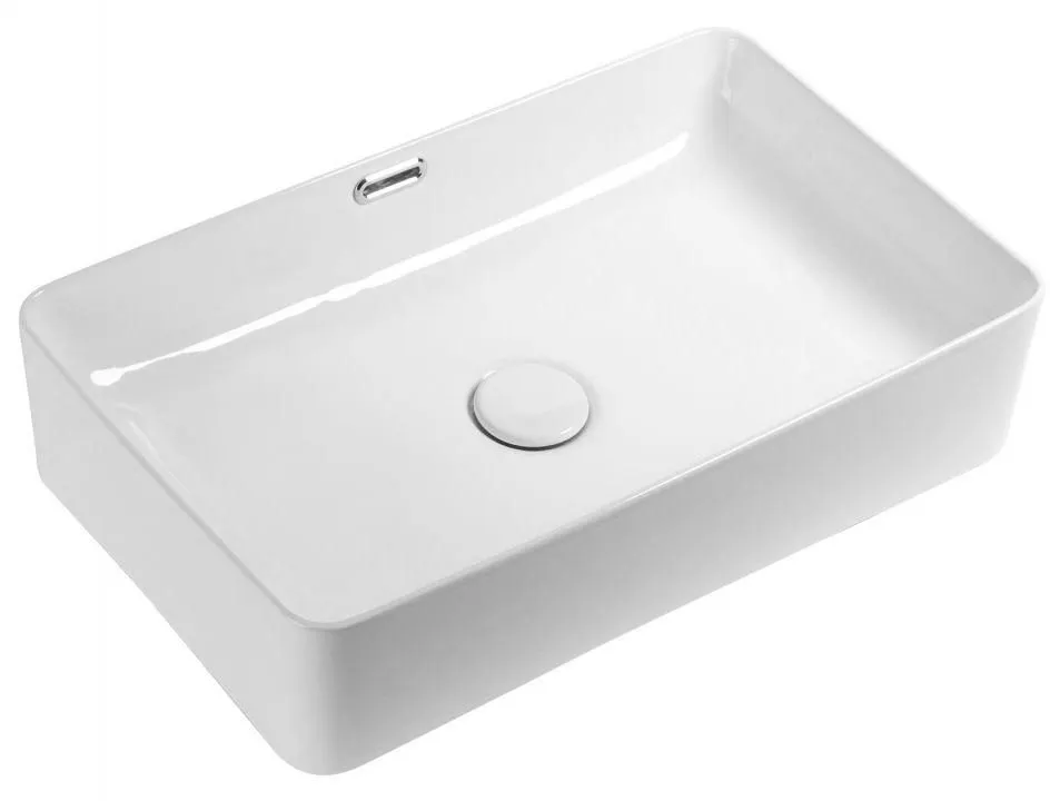Раковина накладная Allen Brau Fantasy 55 4.11003.20 белый глянец — фото 3, Раковины накладные