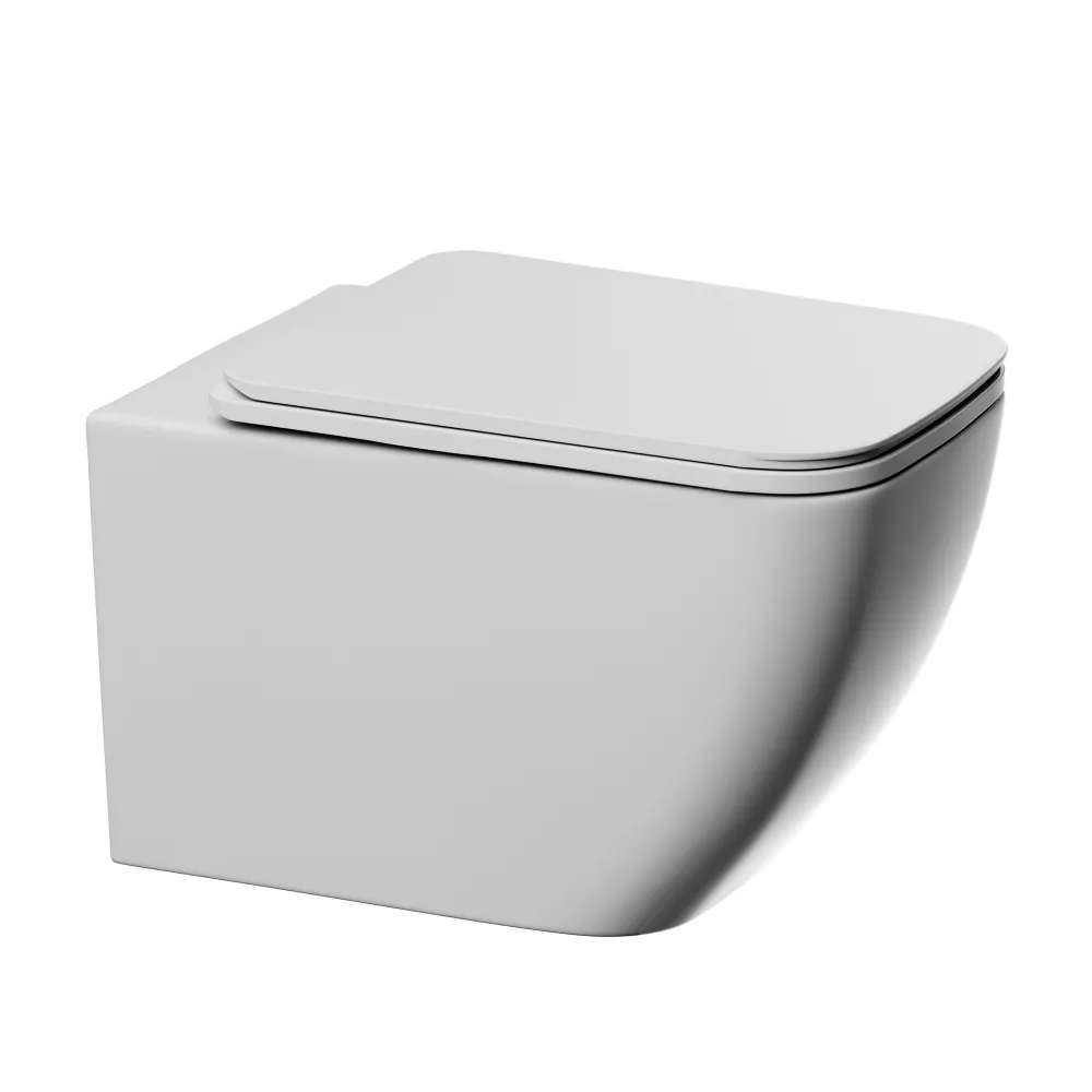 Унитаз ABBER Ultra AC1303 подвесной белый с ультратонким ободком — фото 1, Подвесные унитазы